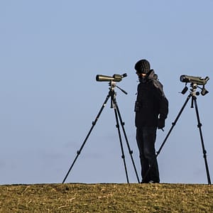 surveillance with spotting scope
